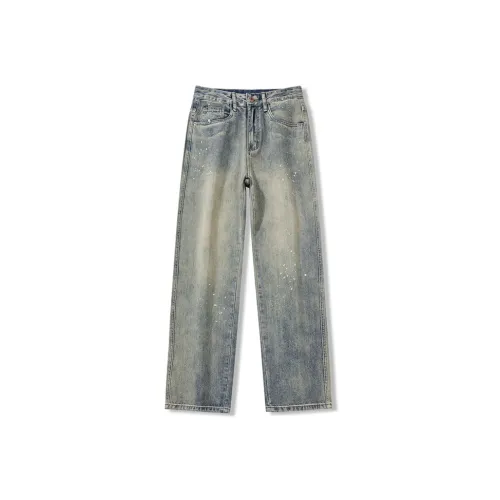 Jeep Lifestyle Theme Collection Jeans Unisex Vintage Blue