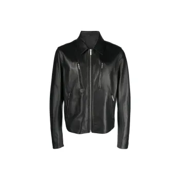 Ferragamo Leather Zip-up Jacket