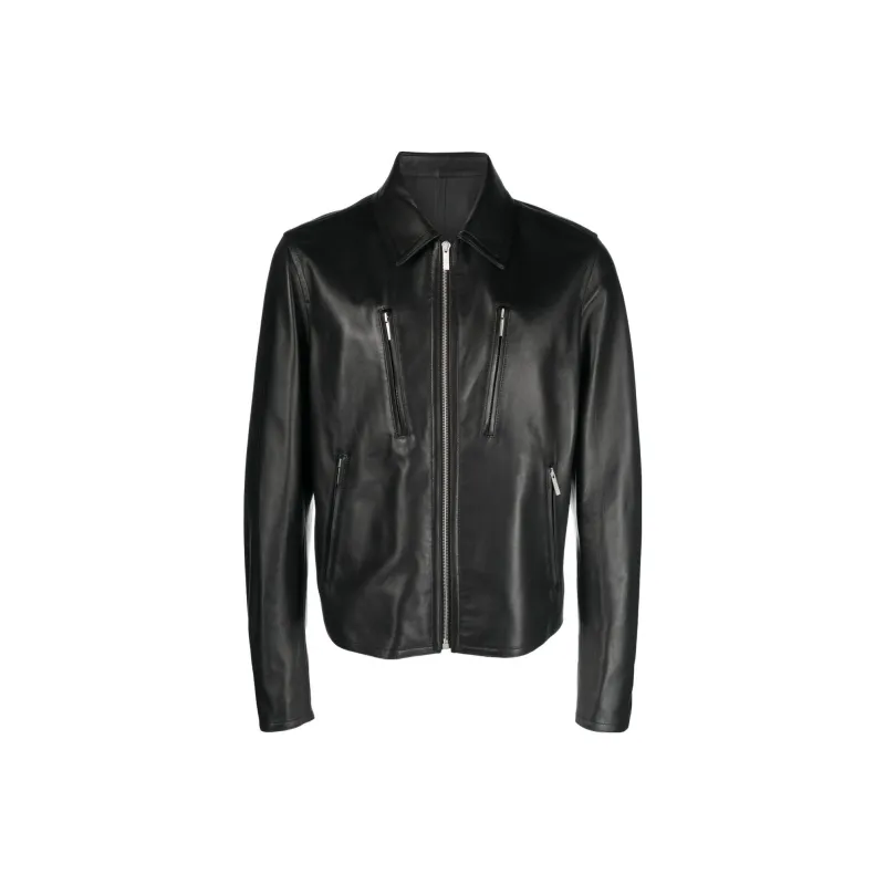 Ferragamo Leather Zip-up Jacket-0