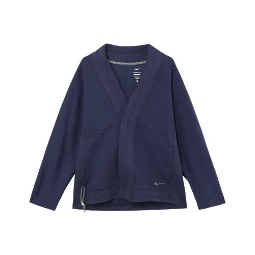 Nike Yoga Jackets Coats Men's Deep Navy Blue/Iron Gray
