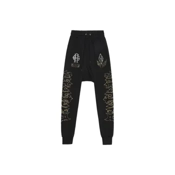TCH Knitted Sweatpants Unisex Black Base Gold Logo