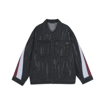 BJHG Jackets Coats Unisex Tie Dye Black