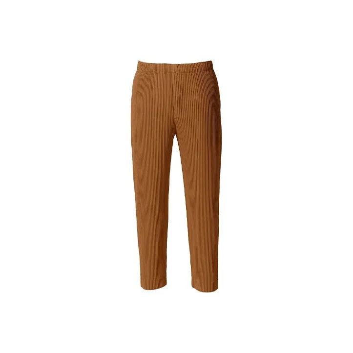 Homme Plissé Issey Miyake Casual Pants Unisex Brown-0
