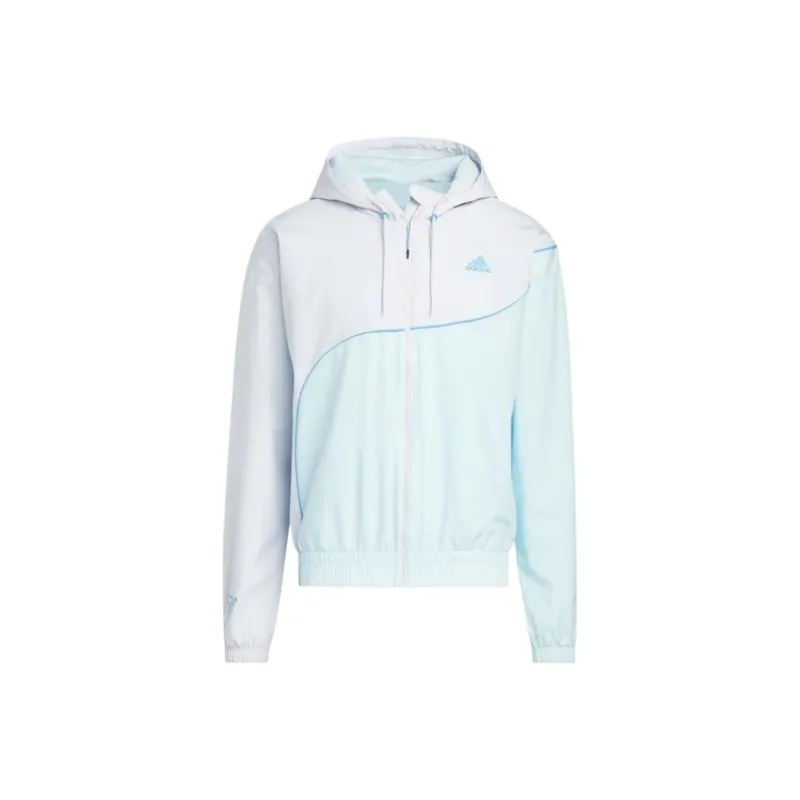 Adidas Trae Windbreak Jackets Coats Men's White-0