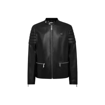 PHILIPP PLEIN Doberman print Moto Jacket
