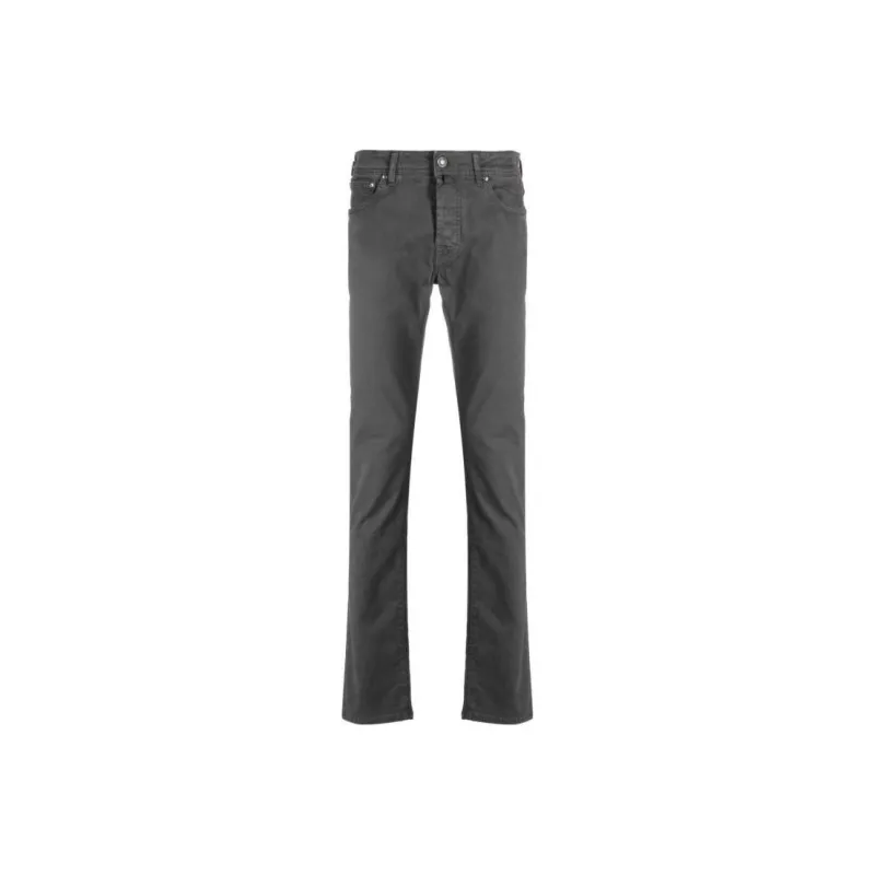JACOB COHEN Logo patch Cotton Blend Tapered Jeans-0