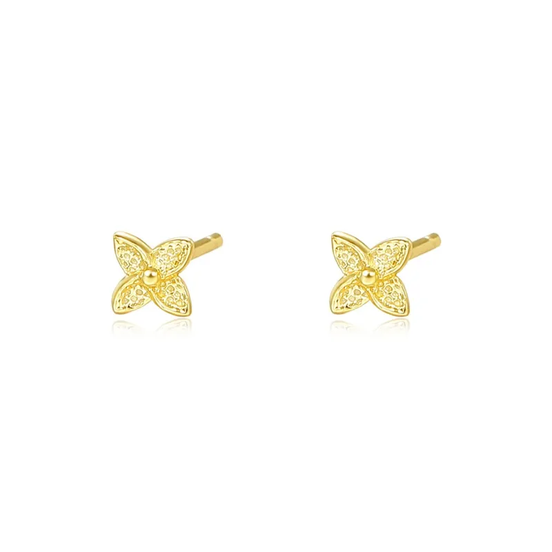 KwOnline S999 Fine Silver Stud Earrings Women's-2