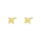 Four-Leaf Clover Stud Earrings-Gold[S999 Fine Silver]