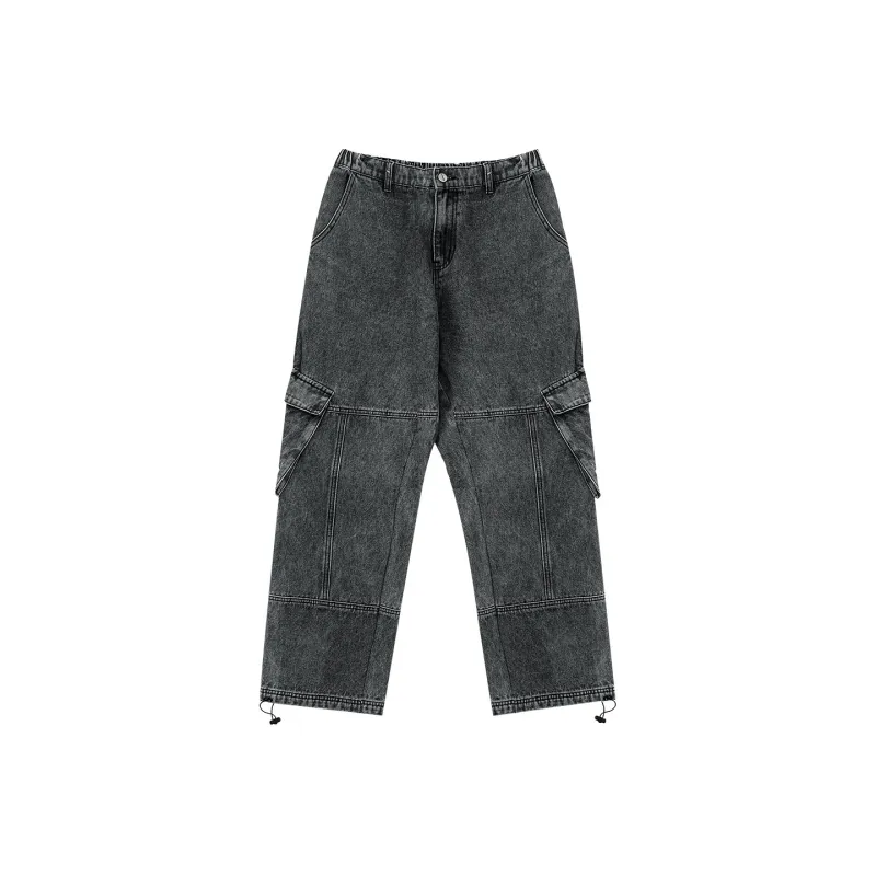 LUJIAMEN Jeans Unisex Washed Black-0