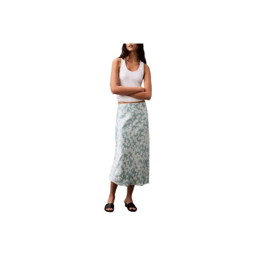 CALVIN KLEIN Casual Long Skirt Women's Cloud Blue