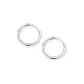 14mm Solid Hoop Earrings[Solid 999 Fine Silver Throughout]