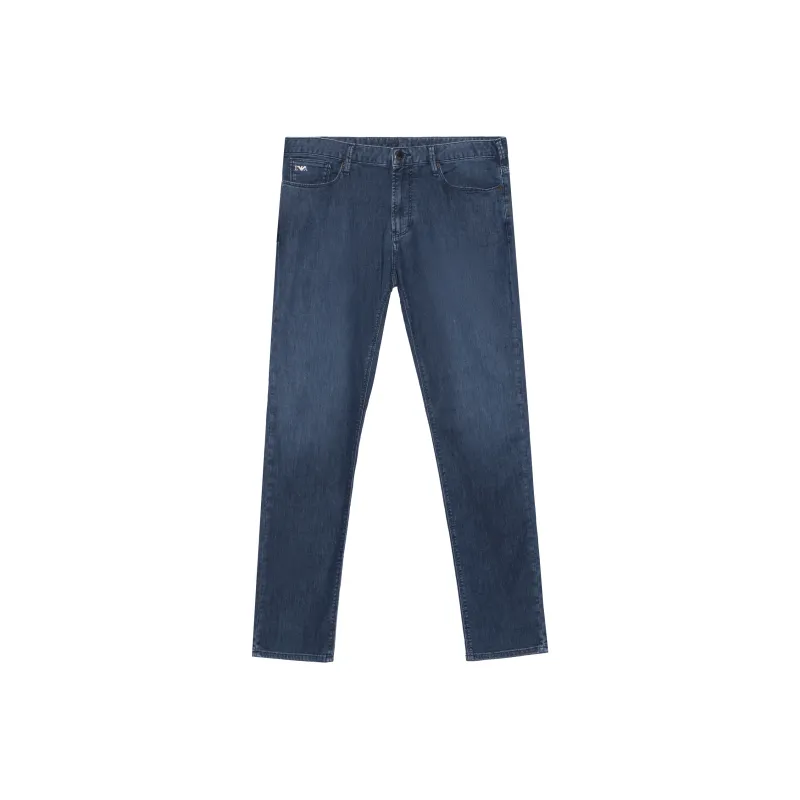 EMPORIO ARMANI Logo Embroidered Skinny Jeans-0