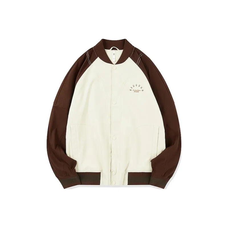 QIAODAN Jackets & Coats Men's Cream White/Umber-0