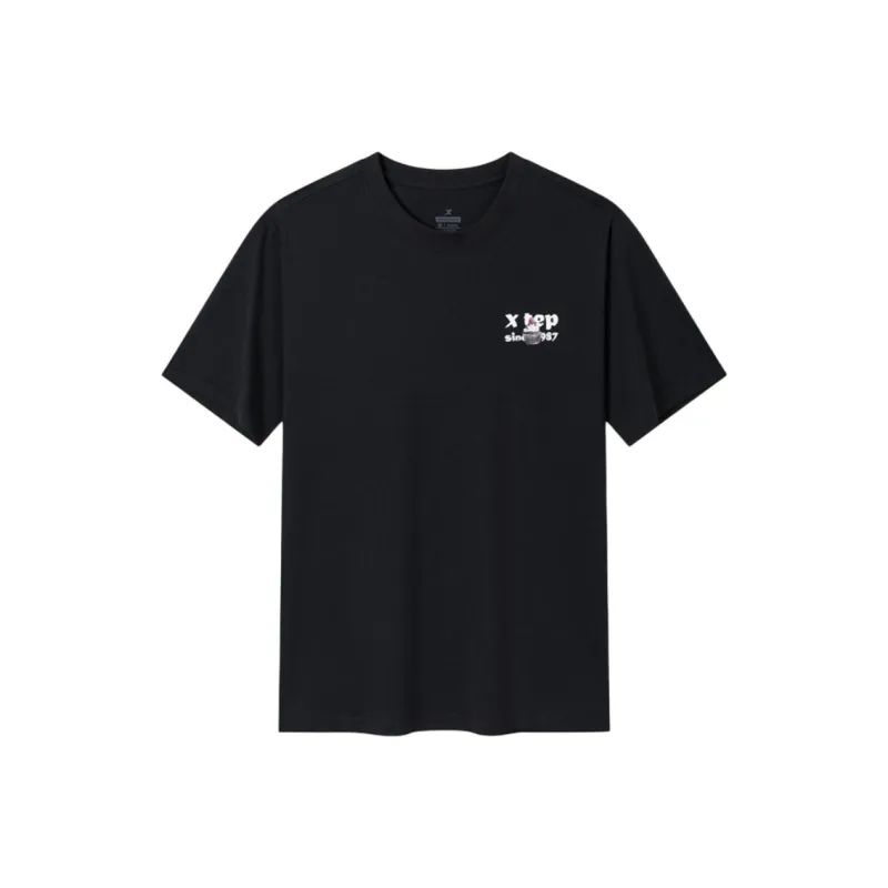 XTEP T Shirts Unisex Jet Black-0
