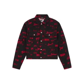 Sp5der 5EX Aop Denim Trucker Jacket