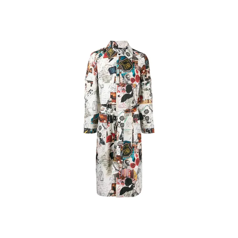 FENDI Trench Coats Men Multicolor-0