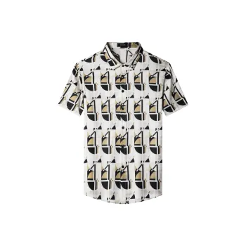 PIERRE CARDIN Shirt Men's Camel Black