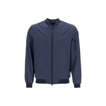 HERNO Logo Printed Zipped Lightweight Jacket