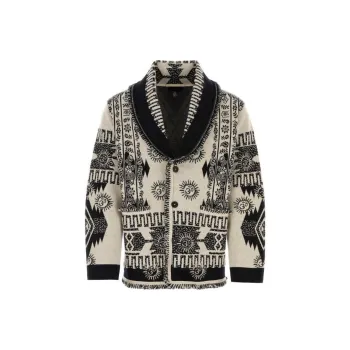 Alanui V-Neck Frayed Edge Cardigan