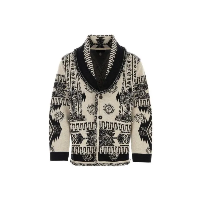 Alanui V-Neck Frayed Edge Cardigan-0