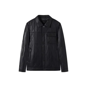 SEVEN Leather Jacket Men's Black