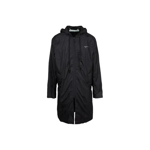 OFF WHITE Logo Print Raincoat