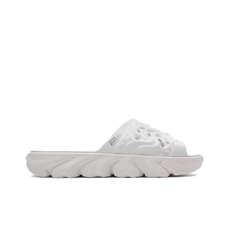 FILA Slippers Slip Resistant Abrasion Resistant Slide Slippers Men's White-1