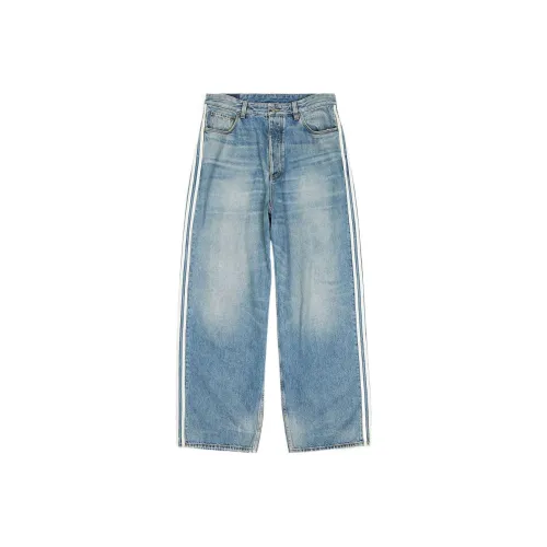 Balenciaga X Facility adidas Large Denim Baggy Pants