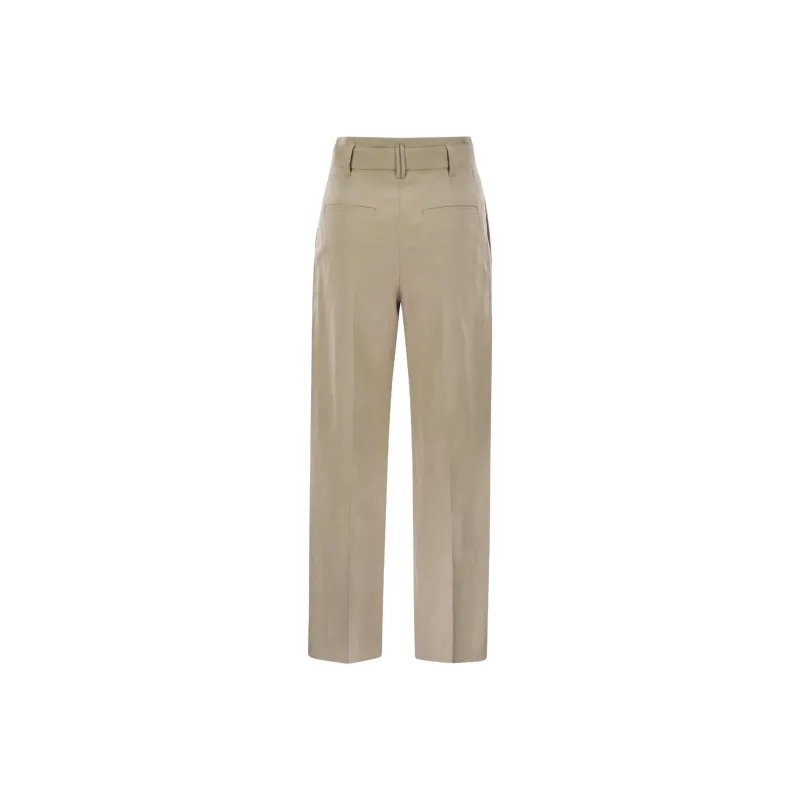 Brunello Cucinelli High Waist Belted Trousers-1