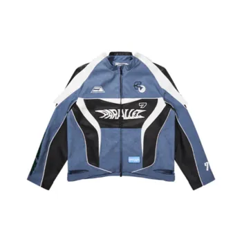 BLIND402 Leather Jackets Men Blue