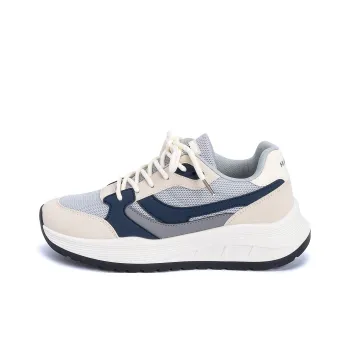 HUANQIU Abrasion Resistant, Breathable, Lightweight Low Top Casual Running Shoes Men's Gray Blue