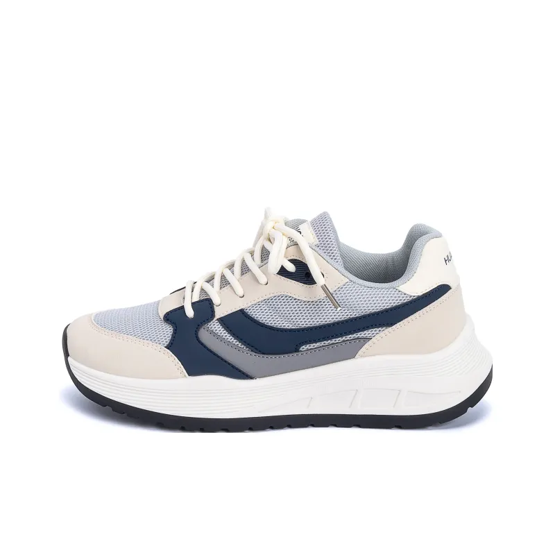 HUANQIU Abrasion Resistant, Breathable, Lightweight Low Top Casual Running Shoes Men's Gray Blue-0