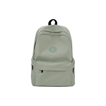 URBAN FOREST Nylon Backpack Unisex Light Green/Coffee/Black/White