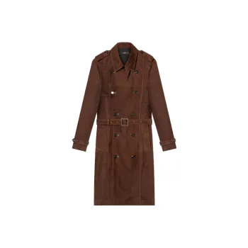 AMIRI Trench Coats Men Dark Brown