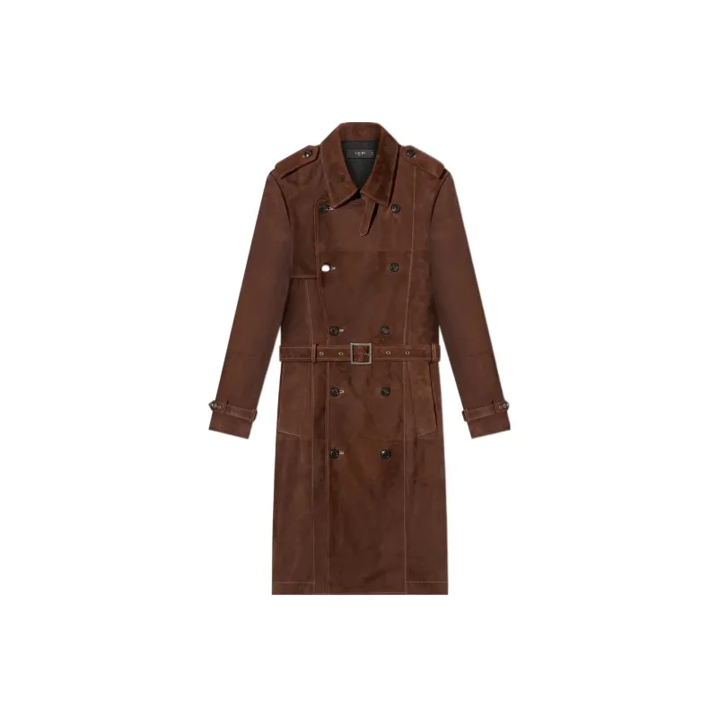 AMIRI Trench Coats Men Dark Brown-0