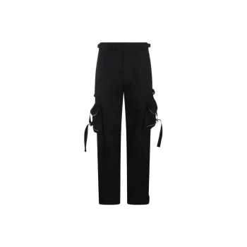 OFF WHITE Belted Straight Leg Trousers