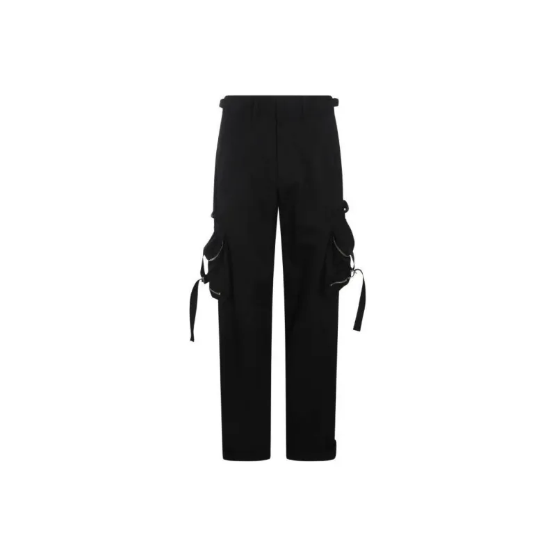 OFF WHITE Belted Straight Leg Trousers-0