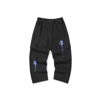 TVX Straight Jeans Unisex Black Gray Color