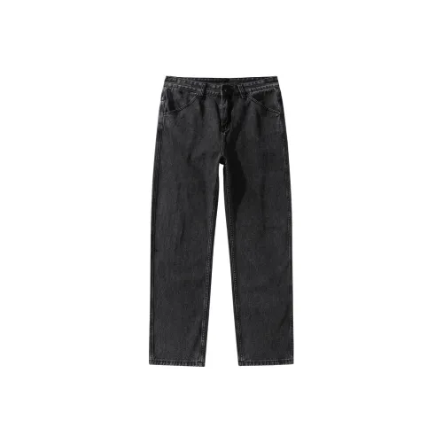 SCRM Wide Leg Jeans Fall Unisex Smoke Gray