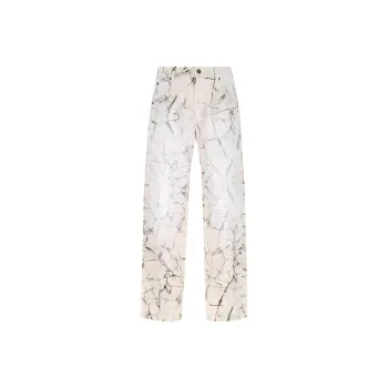 ISABEL MARANT Cracked effect Straight Trousers