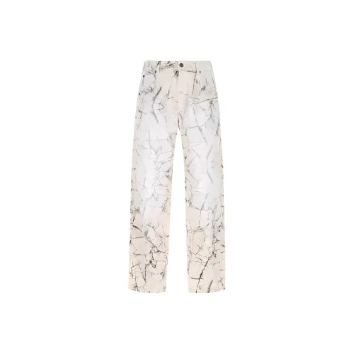 ISABEL MARANT Cracked effect Straight Trousers