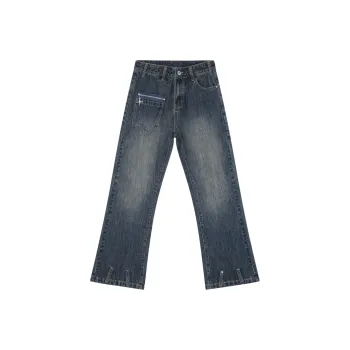 Voguo Relay 2024 Spring Summer Bootcut Jeans Unisex Vintage Blue