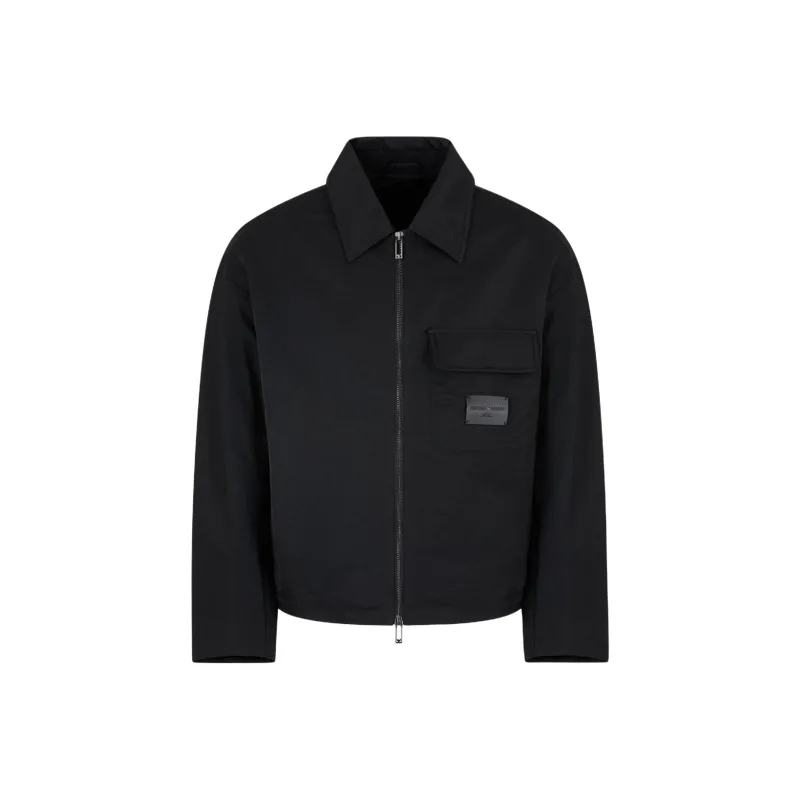 EMPORIO ARMANI Crinkle Nylon Blouson With Zip-0