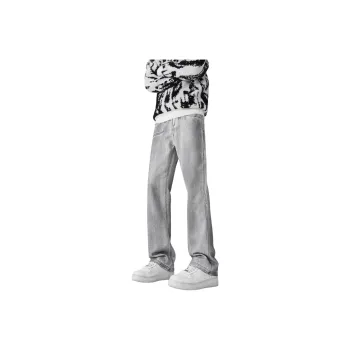 GROGNAK Street Graffiti Jeans Unisex White Gray