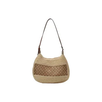 Wenpercy Woven Shoulder Bag Women's Ecru/Khaki