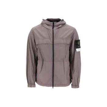 STONE ISLAND Compass badge Crinkled Hooded Jacket