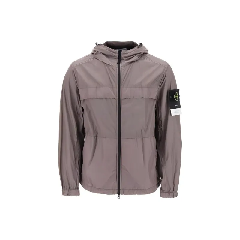 STONE ISLAND Compass-badge Crinkled Hooded Jacket-0