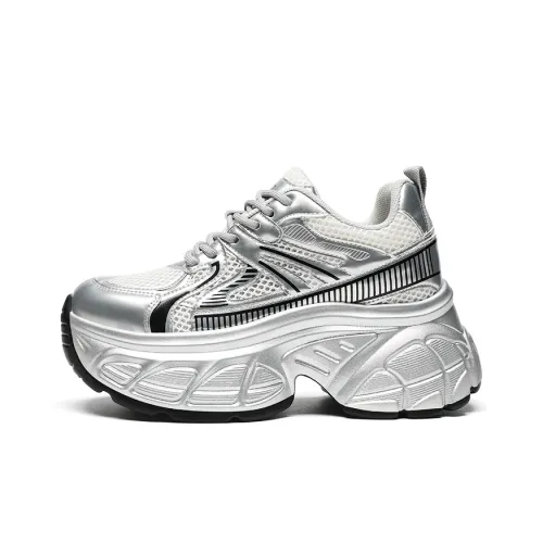 ZHR Chaser Of The Light Abrasion Resistant Height Increasing Low Top Chunky Sneakers Women's