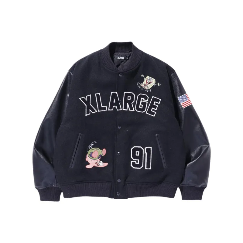 Spongebob Squarepants X XLARGE Sponge Baby, Collaboration Jackets Unisex Black-0
