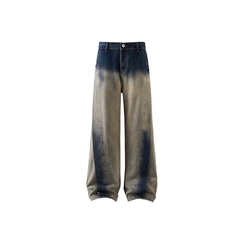 HOKLV Jeans Unisex Vintage Blue-0